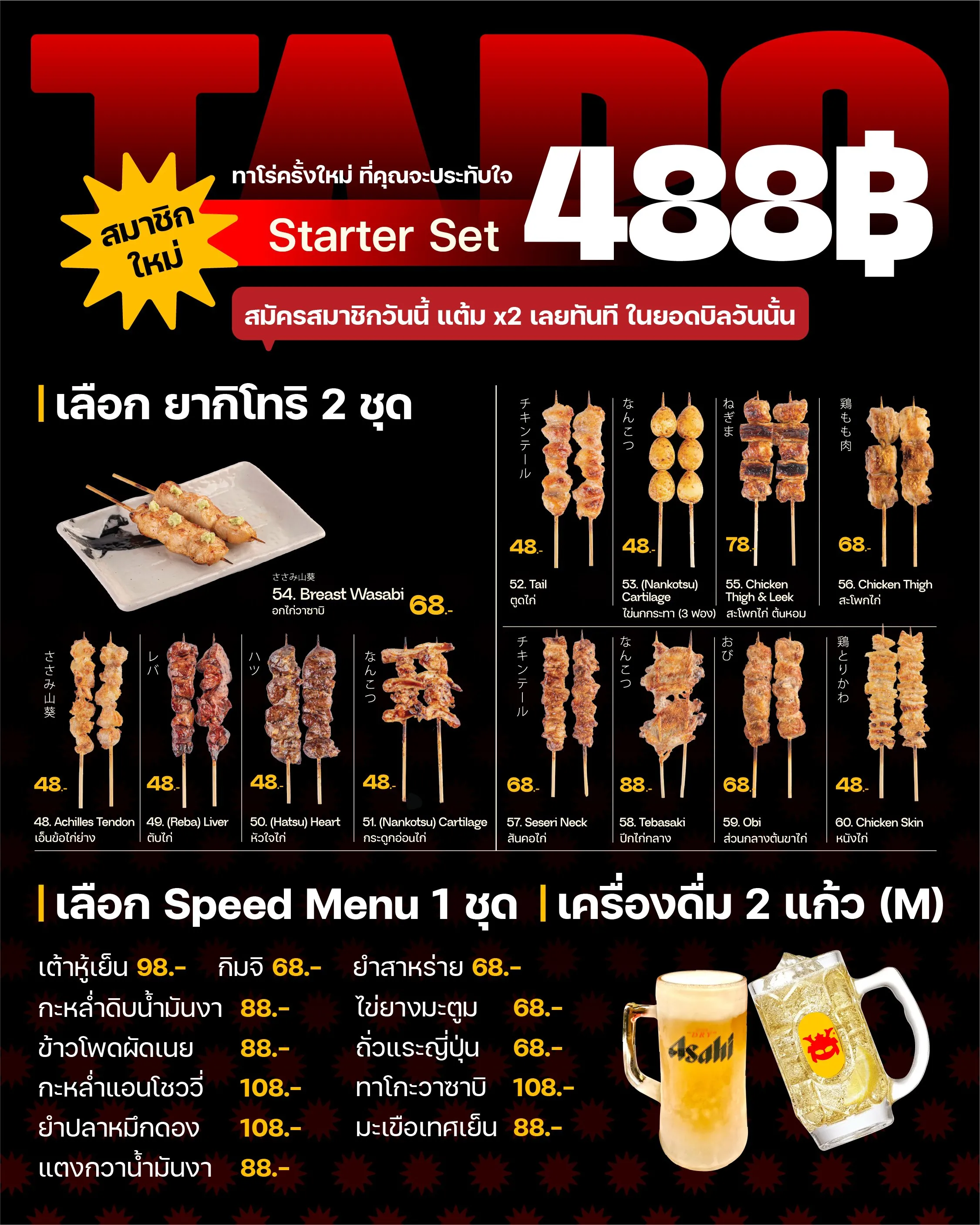 สมัครสมาชิกวันนี้รับคะแนนสะสม 2 เท่า พร้อมสิทธิ์ซื้อ Starter Set 488.-